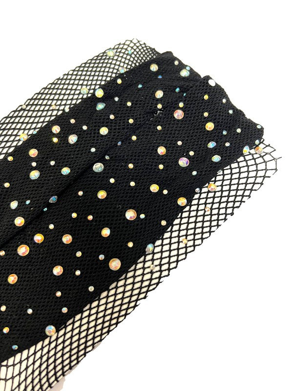 Rhinestone Fishnet Stocking