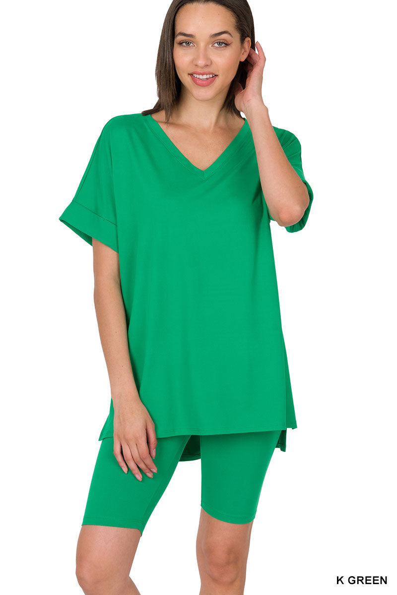 Niya Comfy V-Neck Short Set