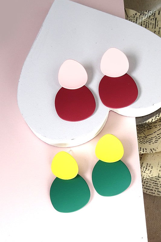 Color Block Earrings