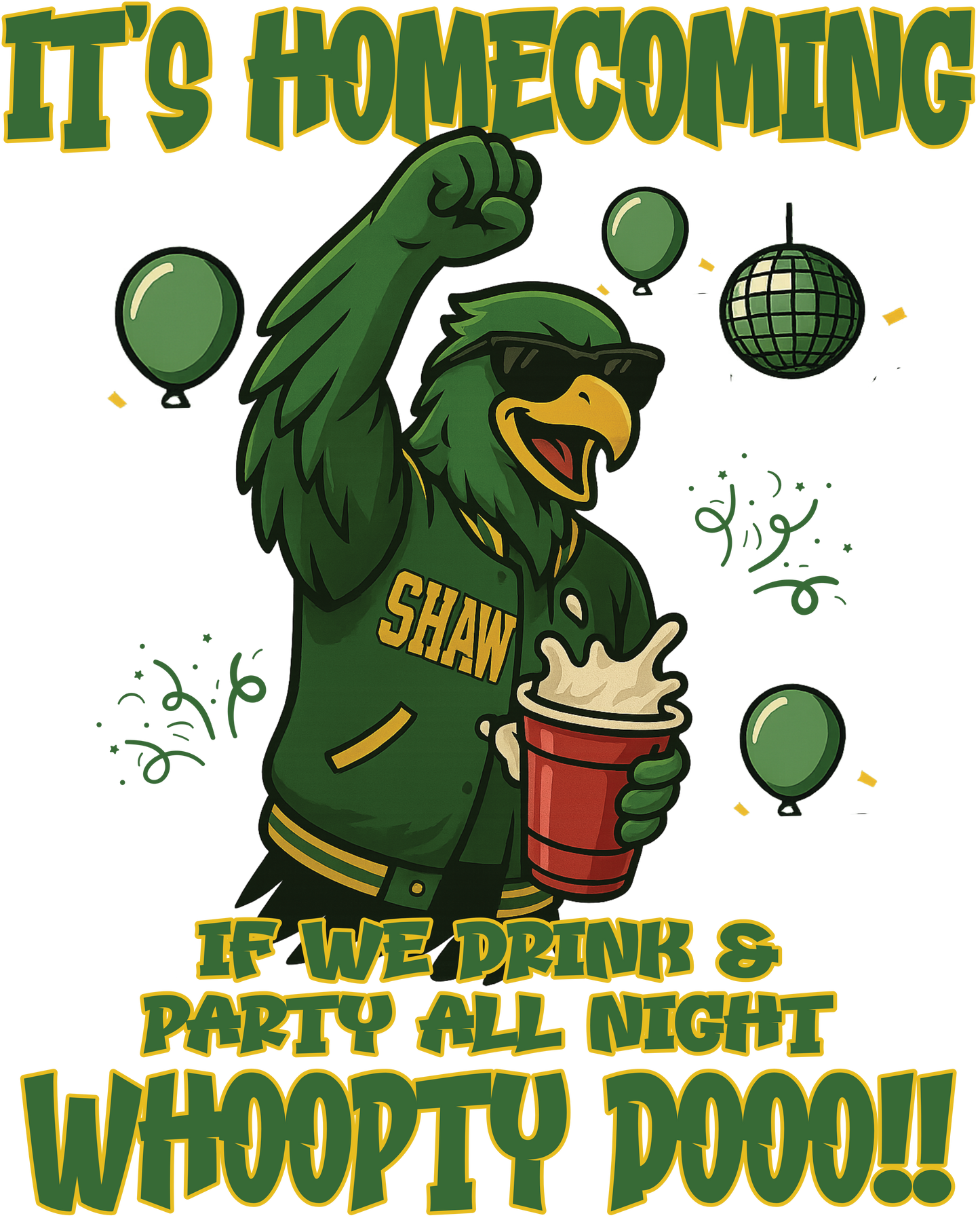 Whoopity Hawk logo Short Sleeve Spirit Shirts 2025