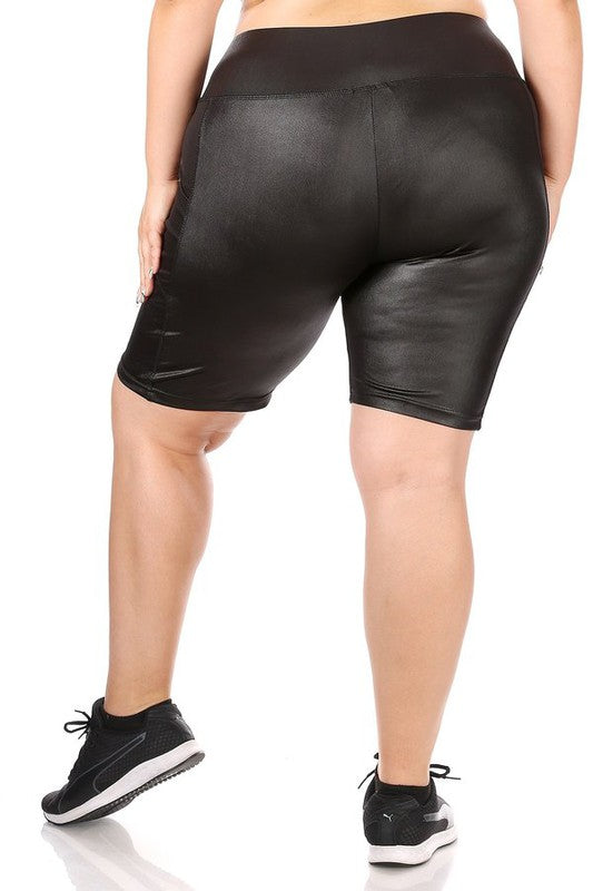 Leather Biker Shorts