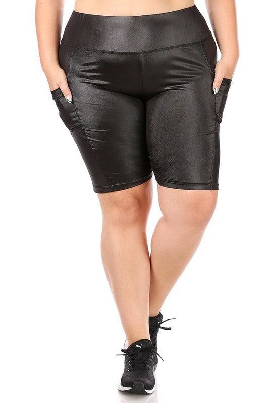 Leather Biker Shorts