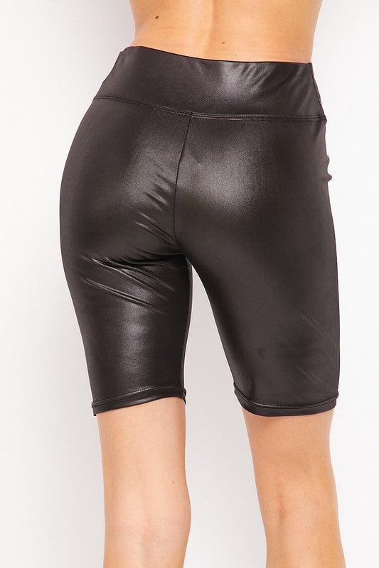 Leather Biker Shorts