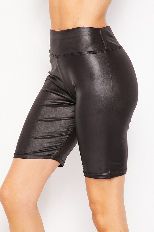 Leather Biker Shorts