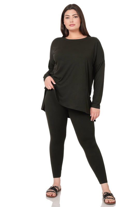 Niya Comfy Round Neck Long Sleeve Pants Set